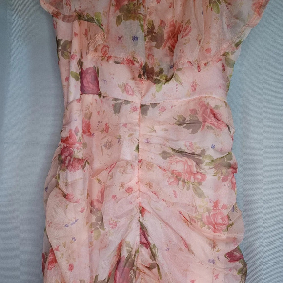 Yilibasha sheer dress with lining with ruched sides NWT - Picture 11 of 11